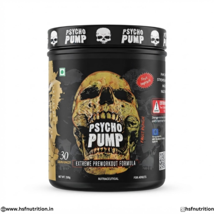 One Science Psycho Pump Pre Workout 330g Fruit Punch Front View