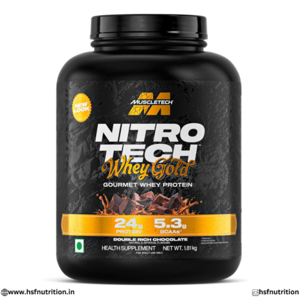 MuscleTech Nitro-Tech Whey Gold 1.81kg Double Rich Chocolate Front View