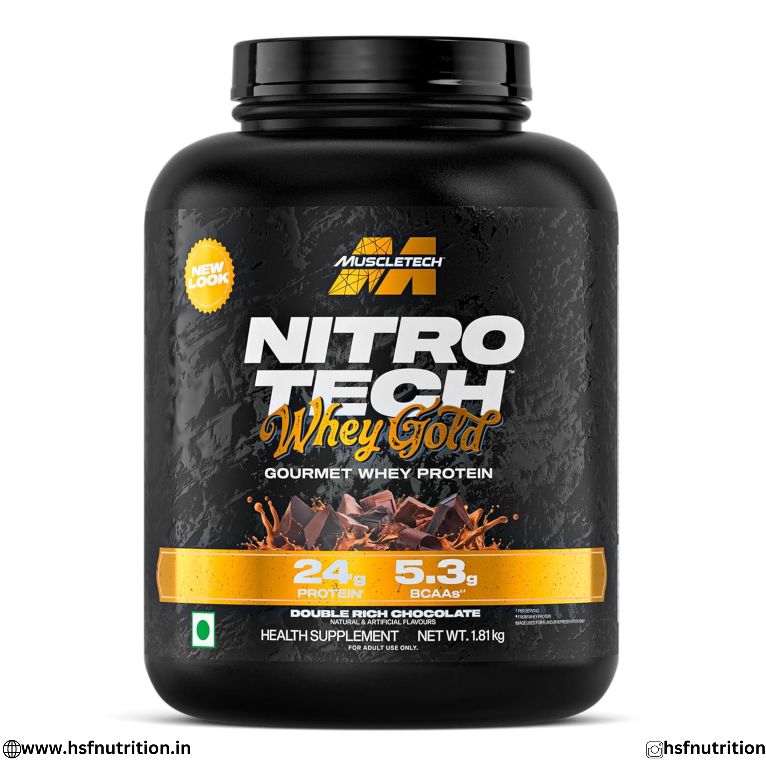 Untitled (1080 x 1080 px) (12) MuscleTech Nitro-Tech Whey Gold 1.81kg Double Rich Chocolate Front View