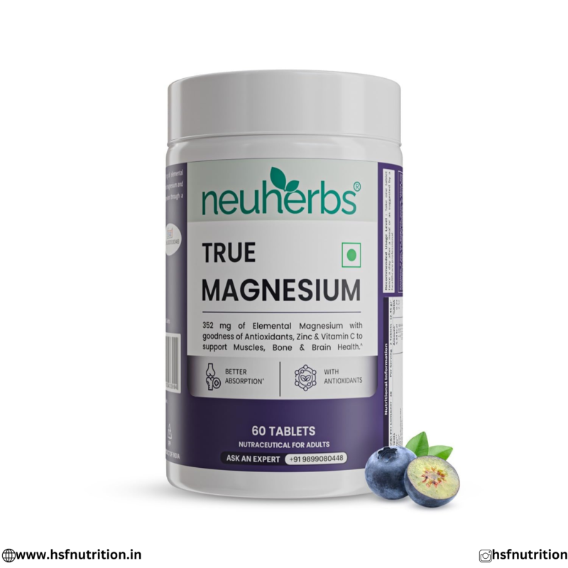 Neuherbs True Magnesium 60 Tablets front view