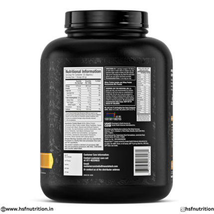 MuscleTech Nitro-Tech Whey Gold Supplement Facts and Amino Acid Profile Label