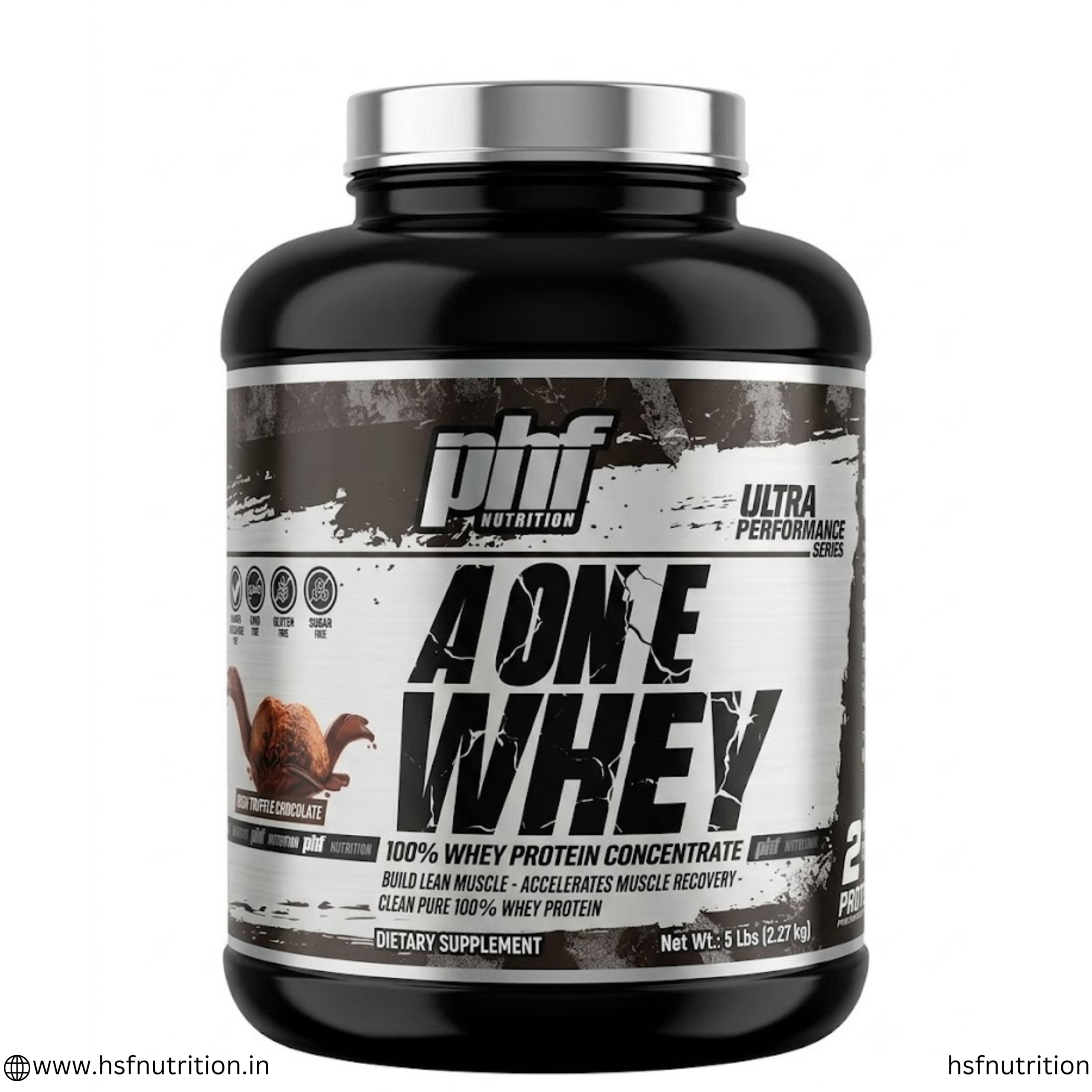 Untitled (1080 x 1080 px) (14) PHF Nutrition A One Whey 2.27kg Rich Chocolate Front View