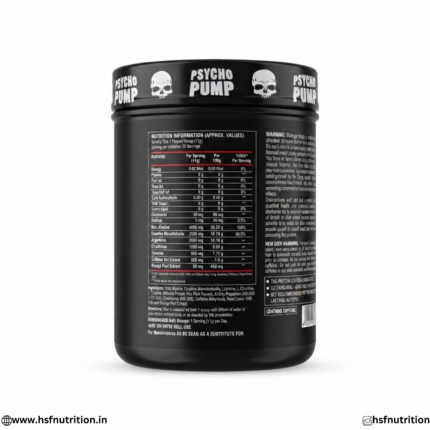 One Science Psycho Pump Supplement Facts and Ingredients Panel