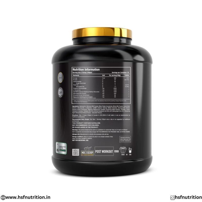 One Science Anabolic Mass 2.5kg Double Rich Chocolate Front View