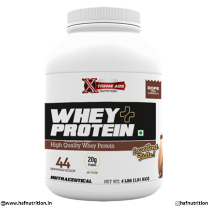 Xtreme Labs Whey Protein Plus 1.81 kg 44 Servings Front View")