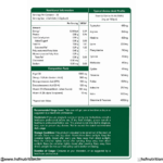 Neuherbs Deep-Sea Veg Omega Nutritional Information, Composition Facts, and Usage Guidelines Back Label