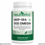 Neuherbs Deep-Sea Veg Omega Lemon Flavour 60 Veg Soft Gels Bottle Front View