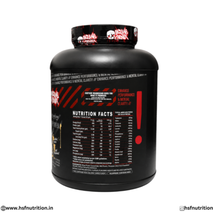 Insane Genix IG ISO 1.98kg Nutritional Facts and Ingredients Back Label